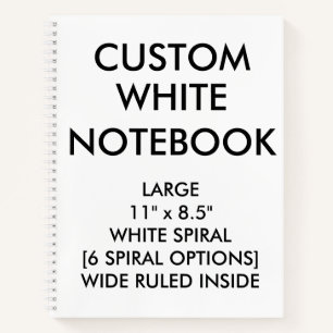 Custom Personalised Large WIDE RULED Notebook