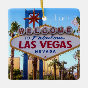 Custom Personalised Las Vegas Ceramic Ornament