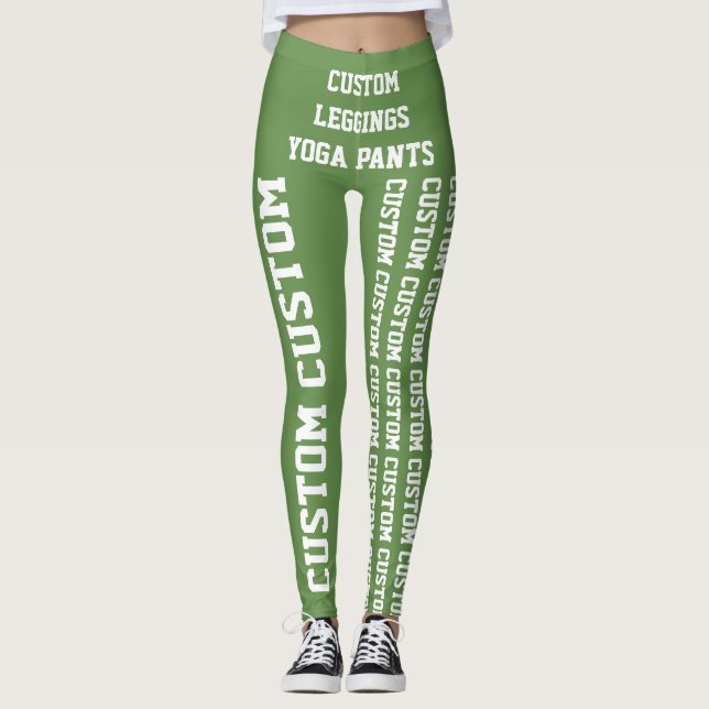 Custom Personalised Leggings or Yoga Pants Blank (Front)