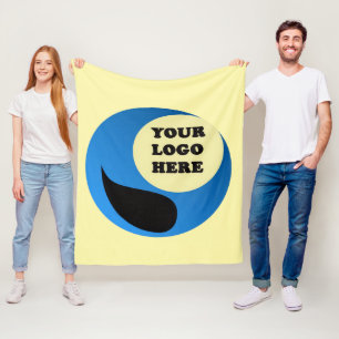 Custom Personalised Logo Fleece Blanket