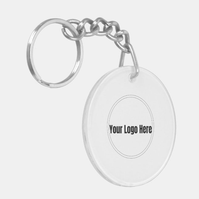 Custom Personalised Logo Key Ring (Front Left)