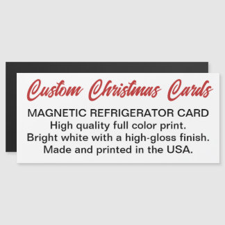 Custom Personalised MAGNETIC CHRISTMAS CARD 4"x9"