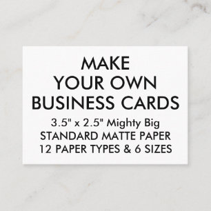 Custom Personalised MATTE 3.5"x2.5" Business Cards