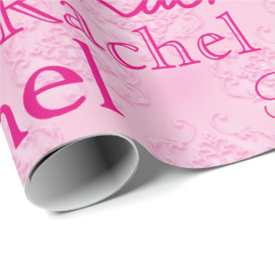 Custom Personalised Matte Pink Wrapping Paper