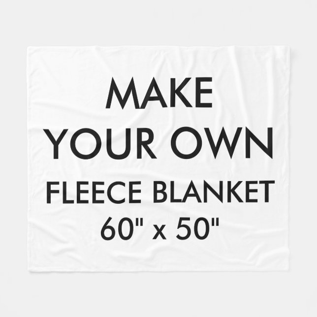 Custom Personalised Med. 60" x 50" Fleece Blanket (Front (Horizontal))
