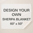 Custom Personalised Med. 60" x 50" Sherpa Blanket