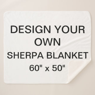 Custom Personalised Med. 60" x 50" Sherpa Blanket