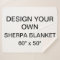 Custom Personalised Med. 60" x 50" Sherpa Blanket