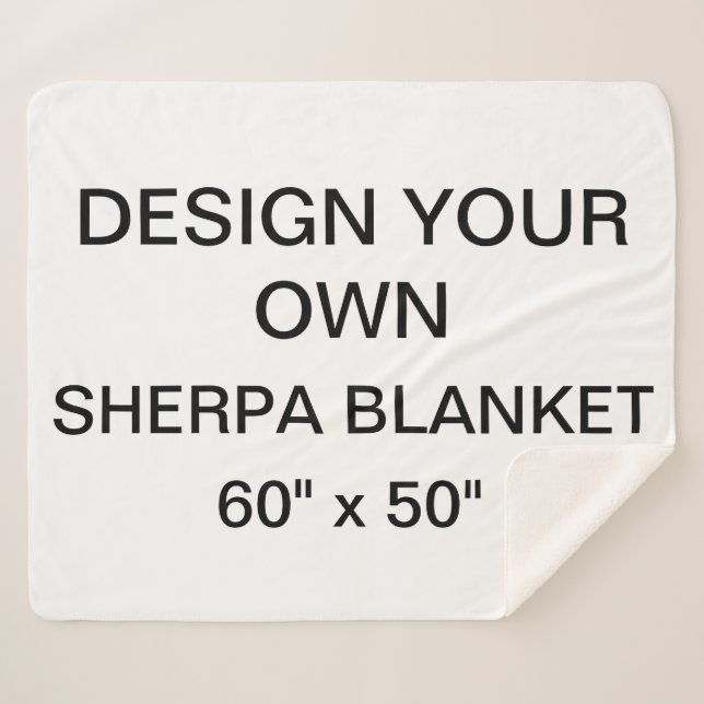 Custom Personalised Med. 60" x 50" Sherpa Blanket (Front (Horizontal))