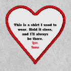 Custom Personalised Memory Pillow Heart Shaped