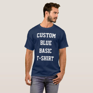 Custom Personalised Men's BASIC NAVY BLUE T-SHIRT