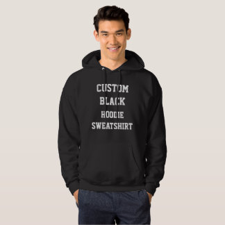 Custom Personalised Men's BLACK HOODIE SWEATSHIRT