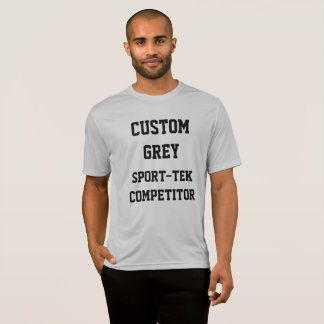 Custom Personalised Men's GREY SPORT-TEK T-SHIRT