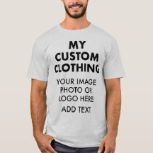 Custom Personalised MEN'S LIGHT ASH GREY T-SHIRT