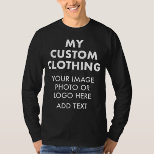 Custom Personalised MEN'S LONG SLEEVE (BLACK) T-Shirt