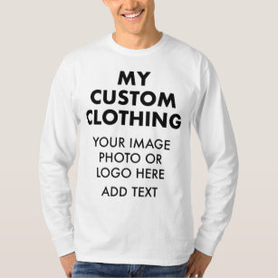 Custom Personalised MEN'S LONG SLEEVE (WHITE) T-Shirt
