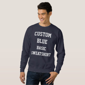 Custom Personalised Men's NAVY BASIC SWEATSHIRT