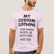 Custom Personalised MEN'S PALE PINK T-SHIRT