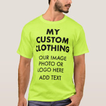 Custom Personalised MEN'S SAFETY GREEN T-SHIRT
