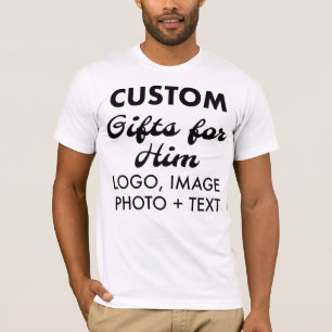 Custom personalised Men's Slim White T-Shirt