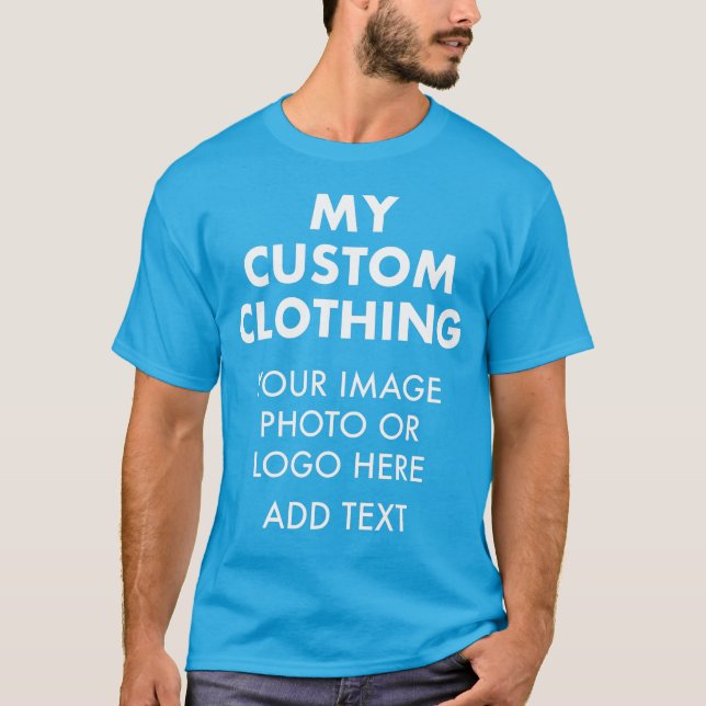 Custom Personalised MEN'S TEAL T-SHIRT (Front)