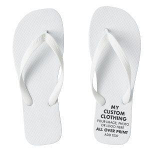 Custom Personalised MEN'S WIDE STRAP FLIP FLOPS