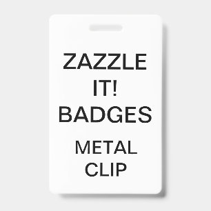 Custom Personalised METAL CLIP BADGE ID Badge