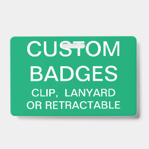Custom Personalised METAL CLIP BADGE Template ID Badge