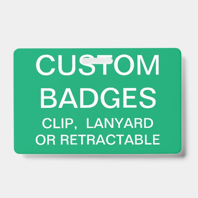 Custom Personalised METAL CLIP BADGE Template ID Badge (Front)