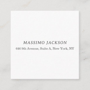 Custom personalised minimalist address name enclosure card