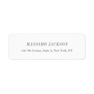 Custom personalised minimalist address name return address label