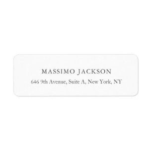 Custom personalised minimalist address name return address label