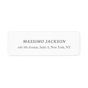 Custom personalised minimalist address name return address label