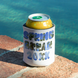 Custom Personalised Minimalistic SpringBreak Party Can Cooler