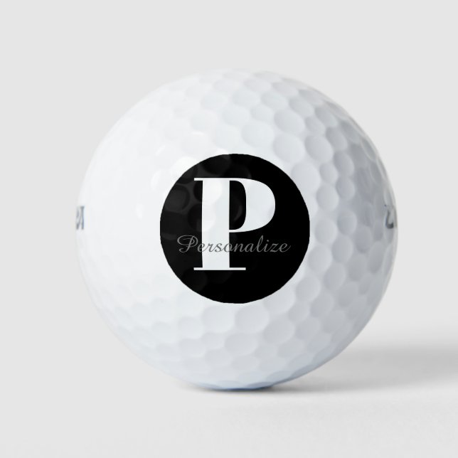 Custom Personalised Monogram Name Initial Golf Balls (Front)
