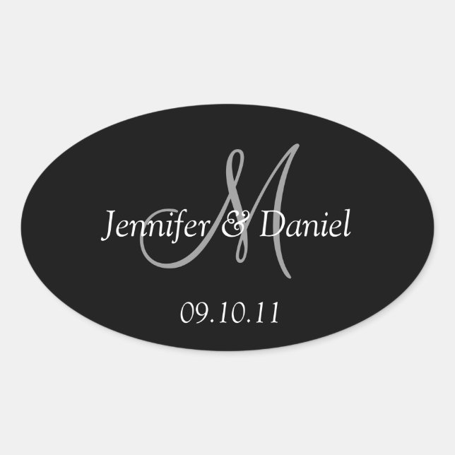 Custom Personalised Monogram Wine Labels (Front)