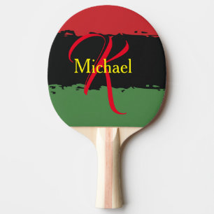 Custom Personalised Monogrammed Modern Africa Ping Pong Paddle
