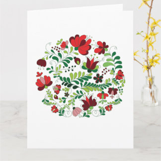 Custom Personalised Name Floral Design Card