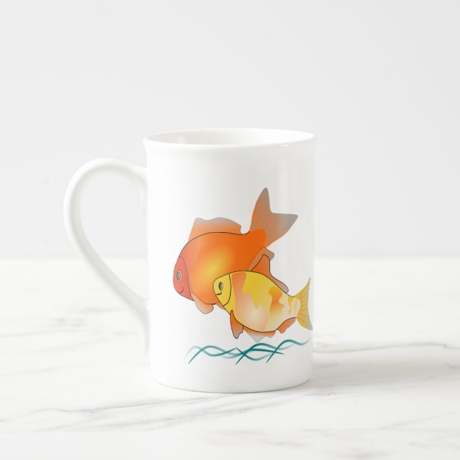 Custom Personalised Name Goldfish Coffee Mug (Left)