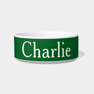 Custom Personalised Name Photo Art Forrest Green Bowl