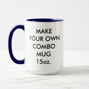 Custom Personalised Navy Blue Combination Mug 15oz