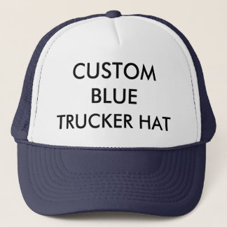 Custom Personalised NAVY BLUE & WHITE TRUCKER HAT