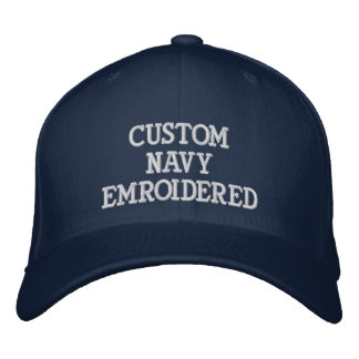 Custom Personalised Navy Embroidered Baseball Cap