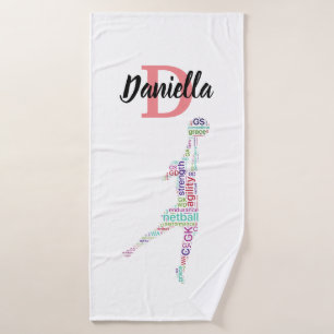 Custom Personalised Netball Bath Towel
