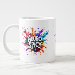 custom / personalised NEUROSPICY neurodiversity Large Coffee Mug