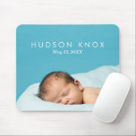 Custom Personalised Newborn Baby Photo Gift Mouse Pad<br><div class="desc">Add your favourite baby photo to create a unique one of a kind computer mousepad for yourself or custom personalised gift for someone special! Make it a keepsake for friends and family by adding a newborn photo and new baby's name, birthday and any other special details. Click the CUSTOMIZE IT...</div>