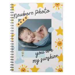 Custom personalised newborn nursery notebook