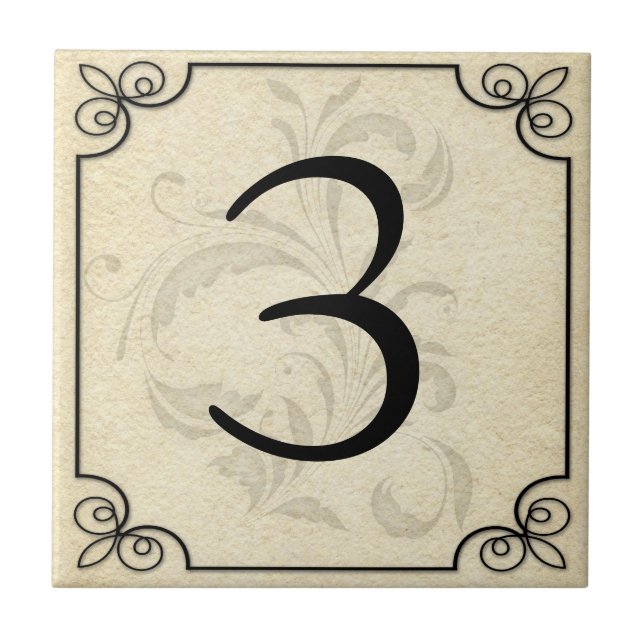 Custom Personalised Number/Letter Ceramic Tile (Front)