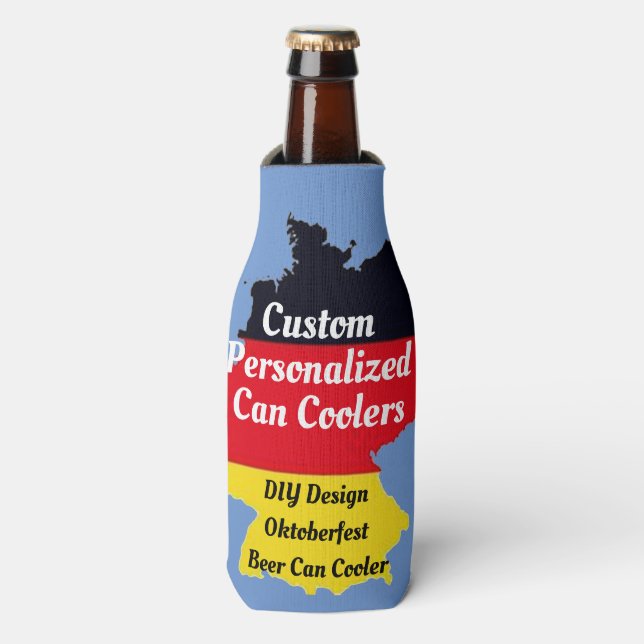 Custom Personalised Octoberfest Beer Can Cooler (Bottle Front)