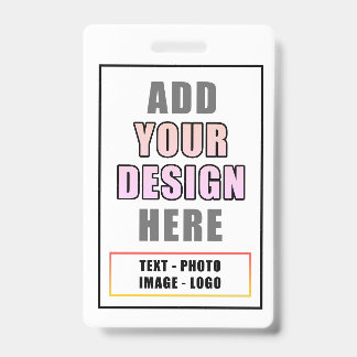 Custom Personalised Office Event Identity Badge ID Badge